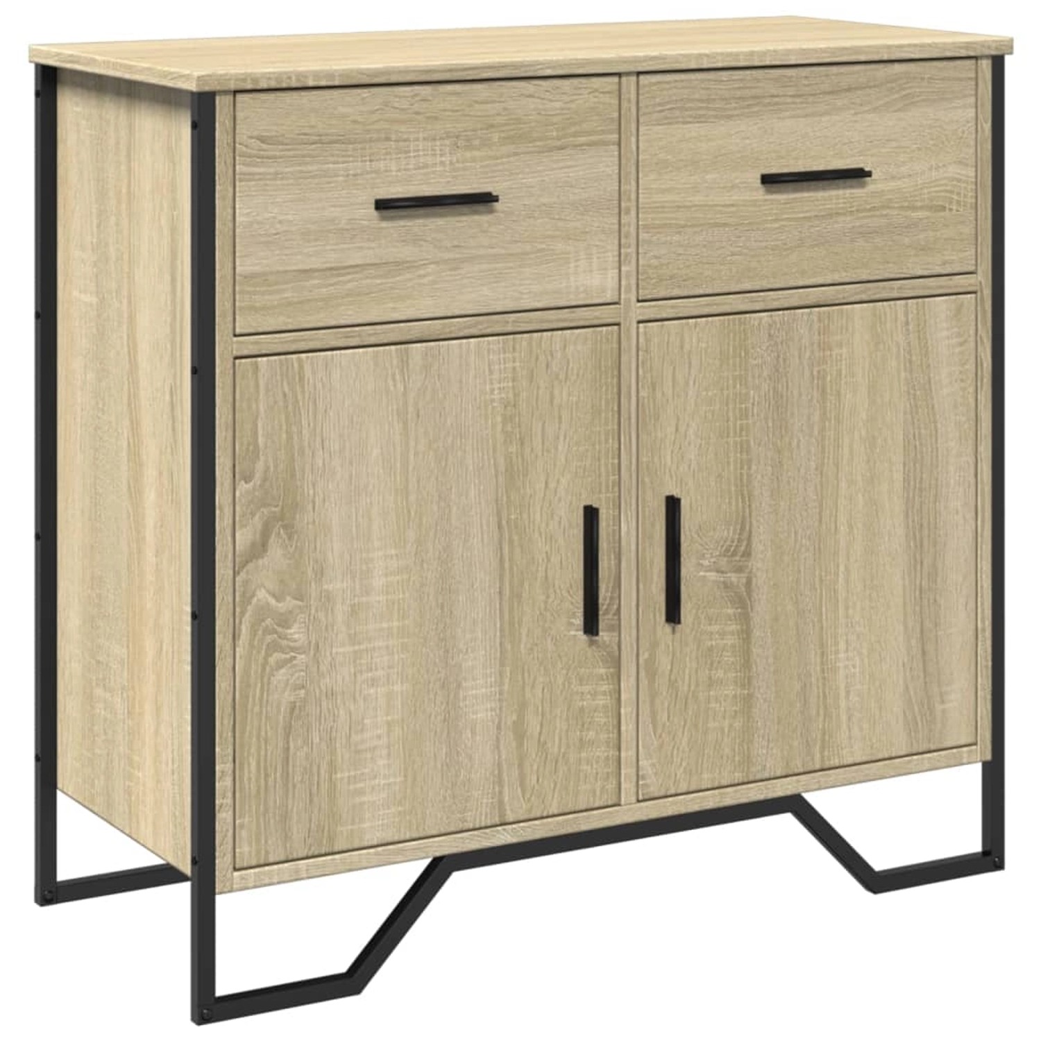 vidaXL Sideboard Sonoma-Eiche 79,5x35,5x74,5 cm Holzwerkstoff 848545