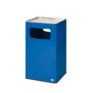 PROREGAL Klassischer Kombiascher Eckig HxBxT 75,5 x 43 x 43 cm Verzinkter Stahl Blau