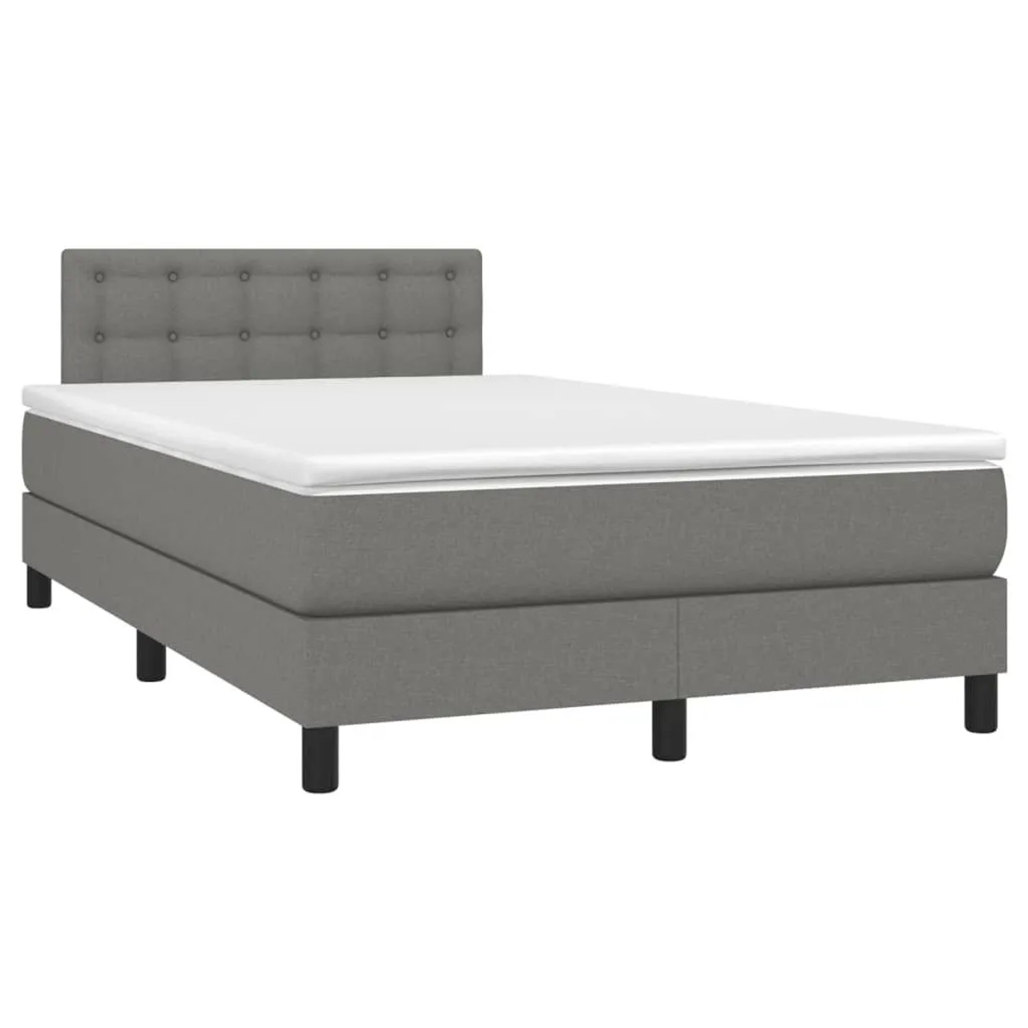 vidaXL Boxspringbett mit Matratze & LED Dunkelgrau 120x190 cm Stoff 3270068 günstig online kaufen