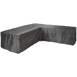 Aerocover Schutzhülle für Eck-Lounge, 235x235 cm, Anthrazit. Atmungsaktive Abdeckung für Gartenmöbel.