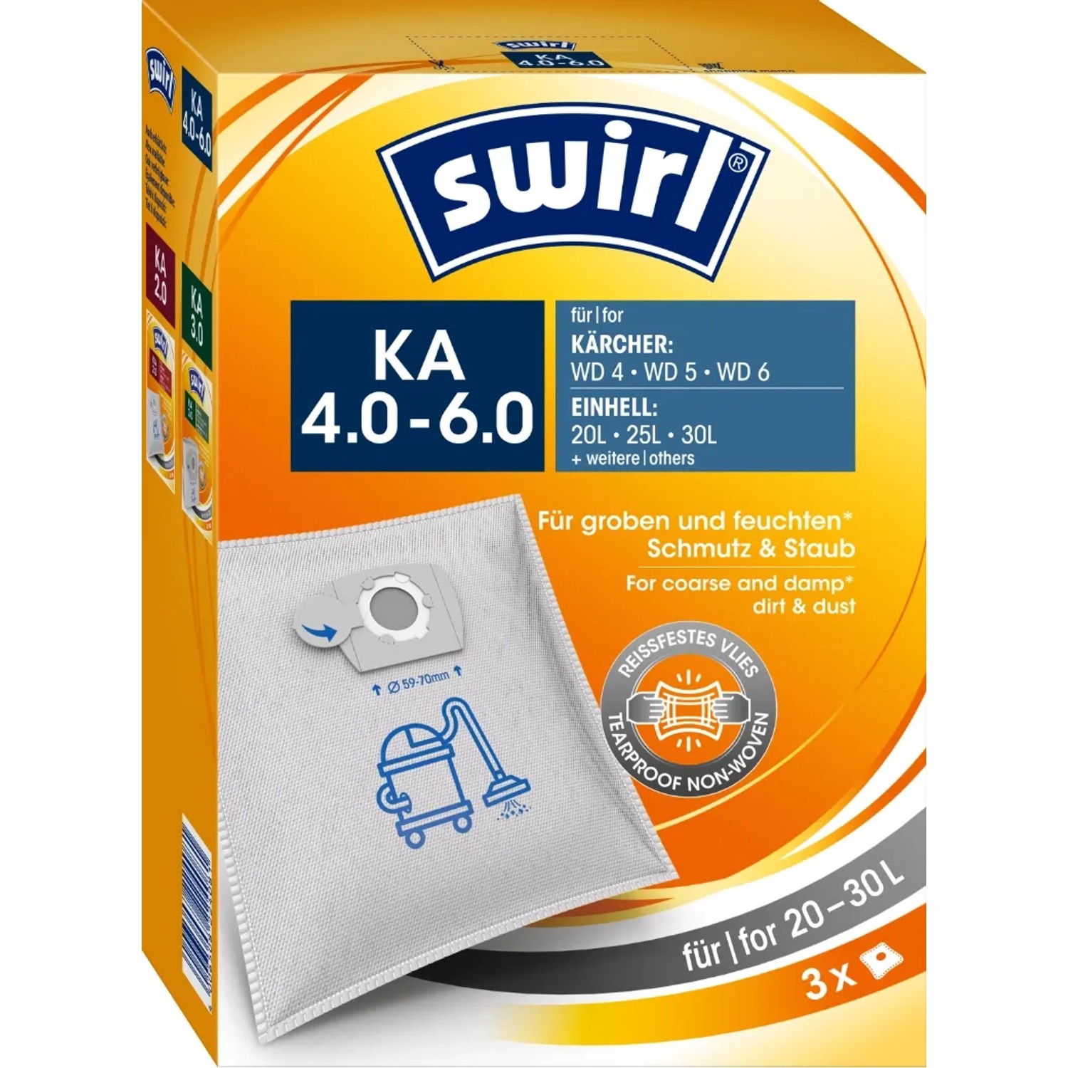 Swirl KA 4.0-6.0 Staubsaugerbeutel 3 St günstig online kaufen
