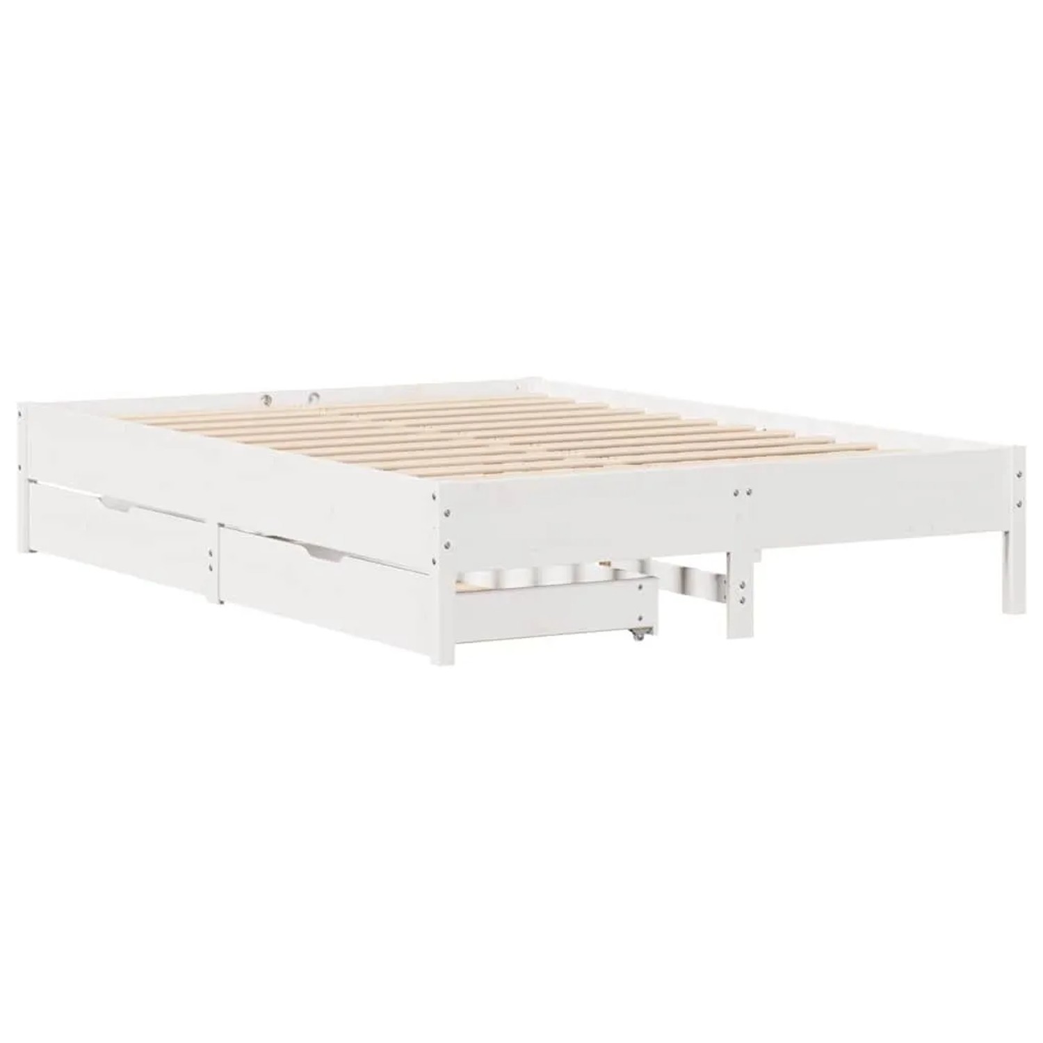 vidaXL Massivholzbett ohne Matratze Weiß 140x190 cm Kiefernholz 3301723 günstig online kaufen