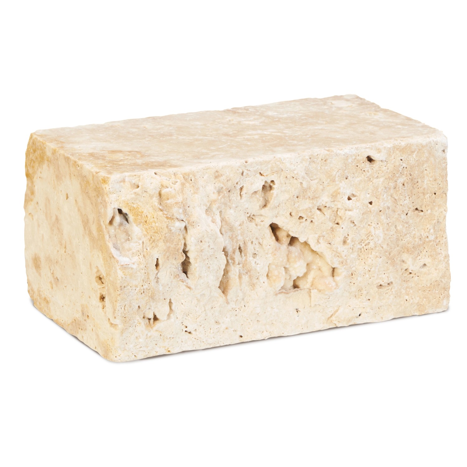 Mauerstein Travertin Walnut getrommelt  15x20x35 cm