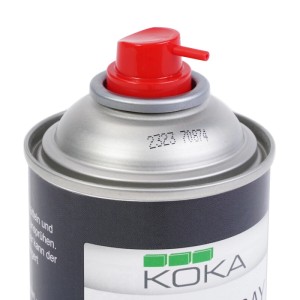 KOKA Kältespray, 3er-Packung. Spraydose mit rotem Sprühkopf für Heizungsinstallation.