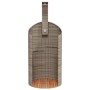 vidaXL Gartendusche Grau 100x100x241,5 cm Poly Rattan Akazienholz 368213_5