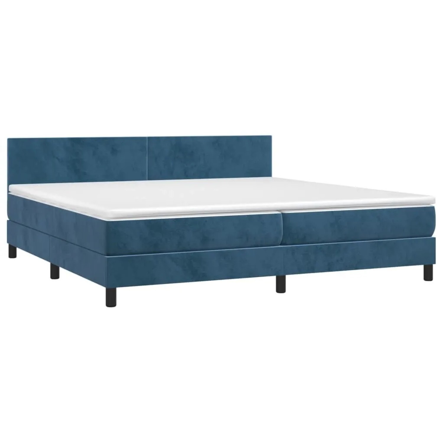 vidaXL Boxspringbett mit Matratze & LED Dunkelblau 200x200 cm Samt 3134307 günstig online kaufen