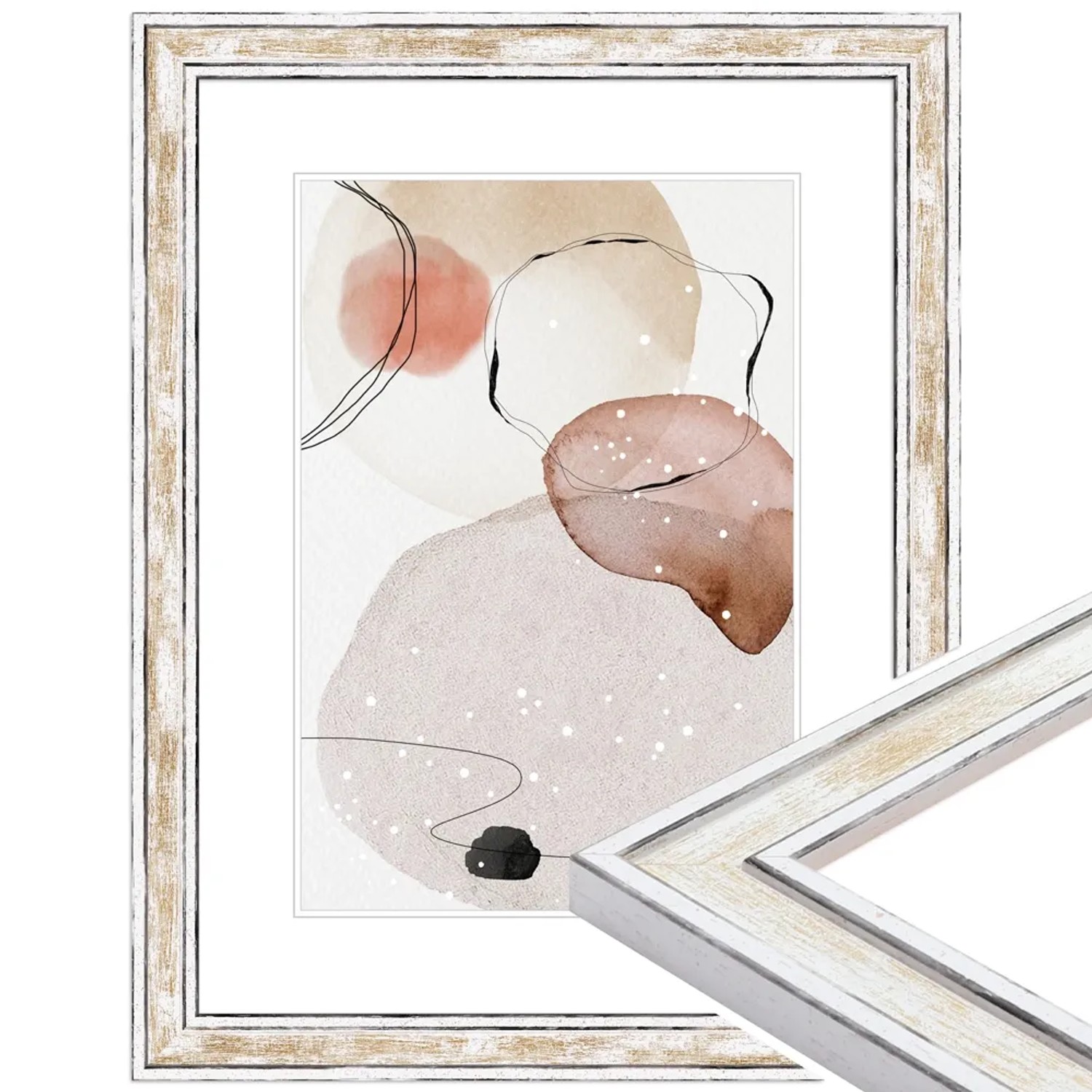 Vintage Bilderrahmen Gold 40x60 cm aus Massivholz für Wanddeko im OBI Online-Shop.