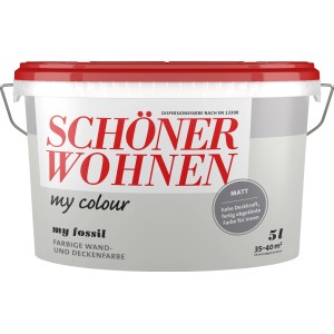 Schöner Wohnen My Colour My Fossil, matte Wandfarbe im 5L Eimer.