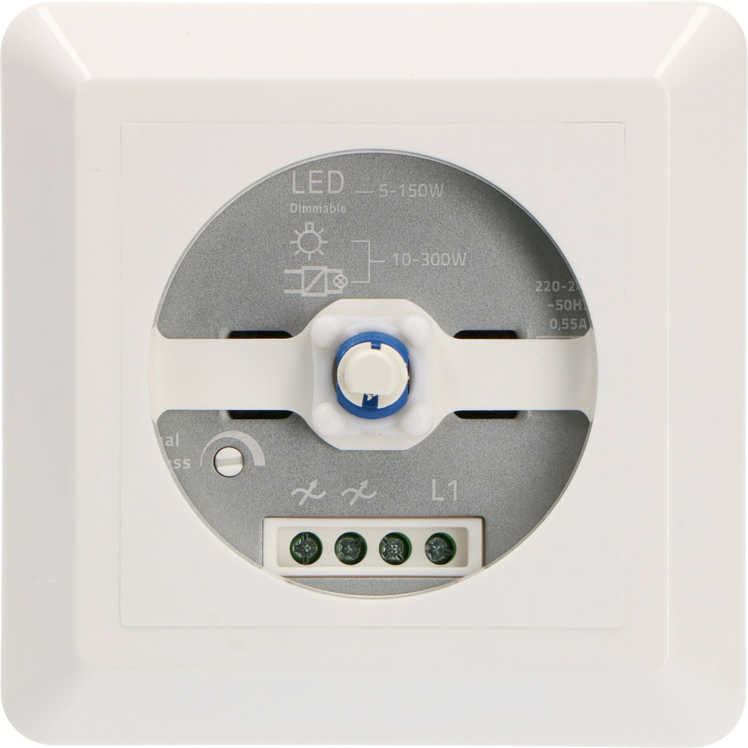 Weißer LED`s light Drehschalter Abdeckung für Abdeckrahmen, 1 Stück.