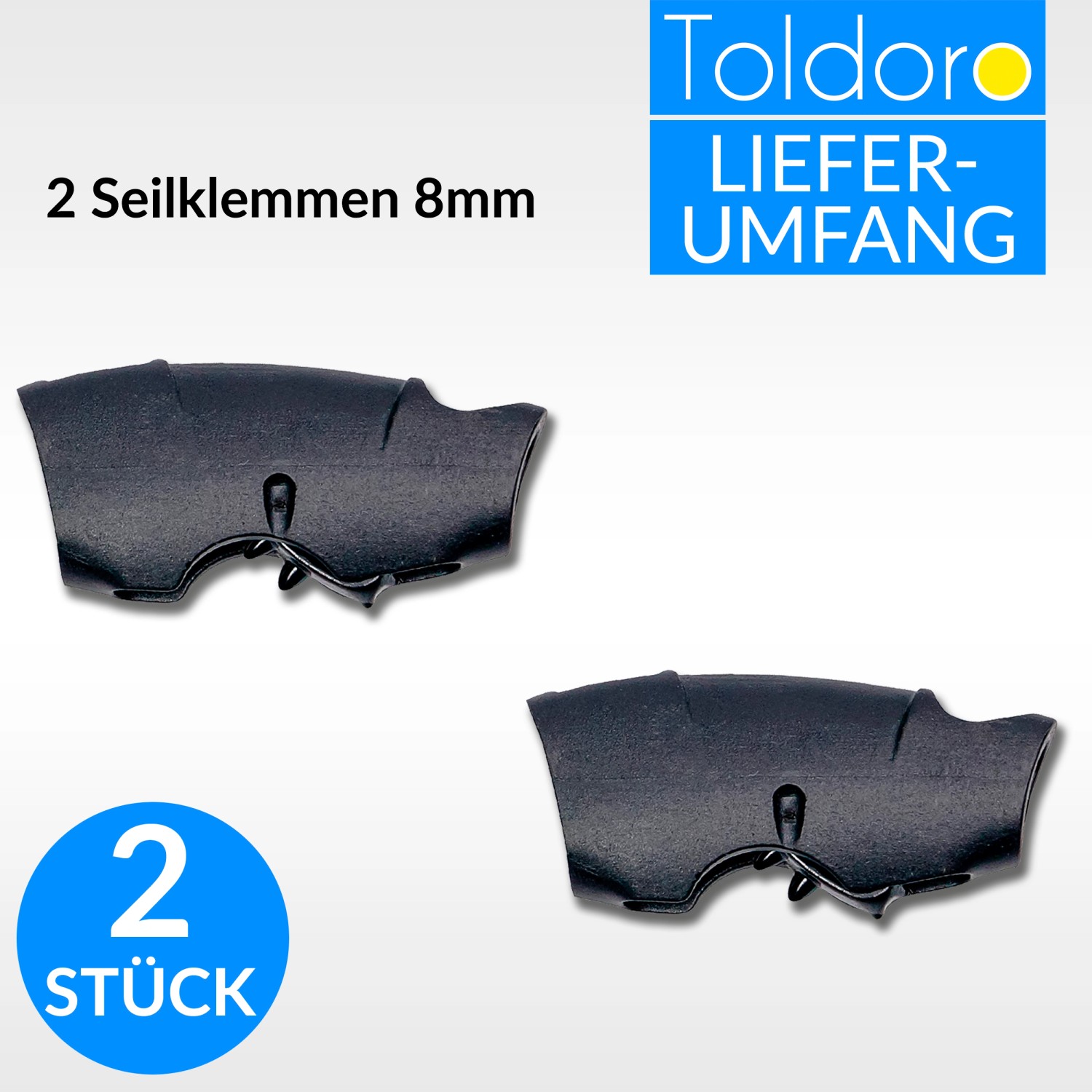 Toldoro Seilklemme Statt Knoten 2 Stück 8mm Klemmen Zur Befestigung Von Seilen und Tauwerk für Sonnensegel & Segelboote_4