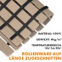 Beige, antibakterielle KARAT Fußmatte mit Drainage, Vinyl, nach Maß 43x450cm.