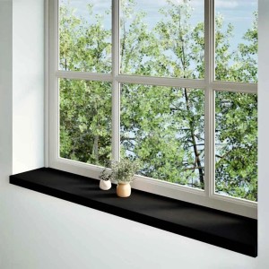 vidaXL Fensterbänke 2 Stk Dunkelbraun 140x30x2 cm Massivholz Eiche 4009195