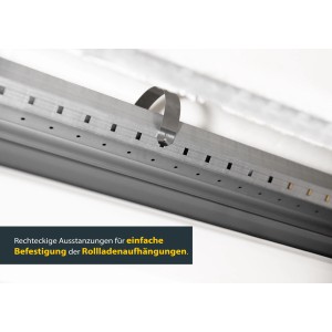 Schellenberg Rollladenwelle Maxi, 60x1000mm, aus verzinktem Stahl mit Aufhängung.