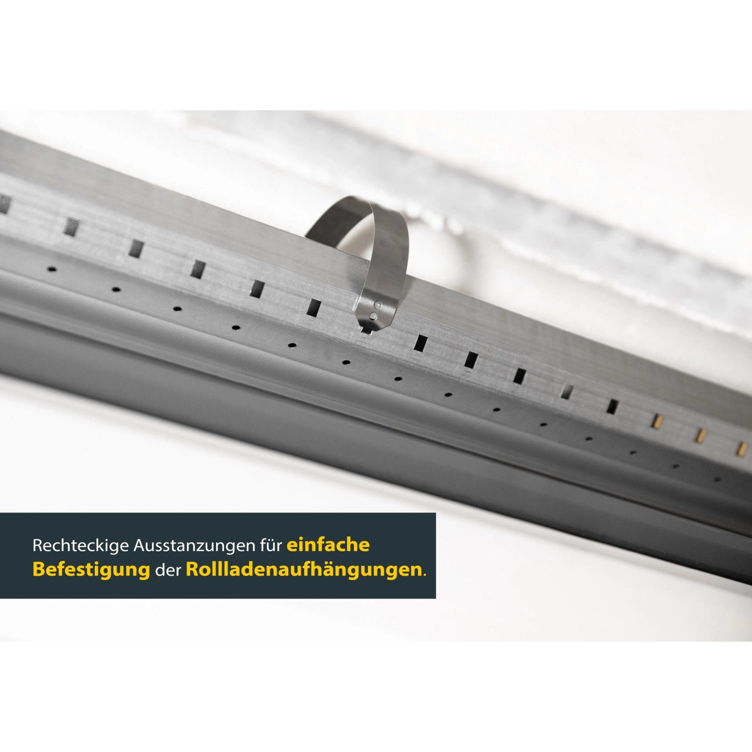 Schellenberg Rollladenwelle Maxi, 60x1000mm, aus verzinktem Stahl mit Aufhängung.