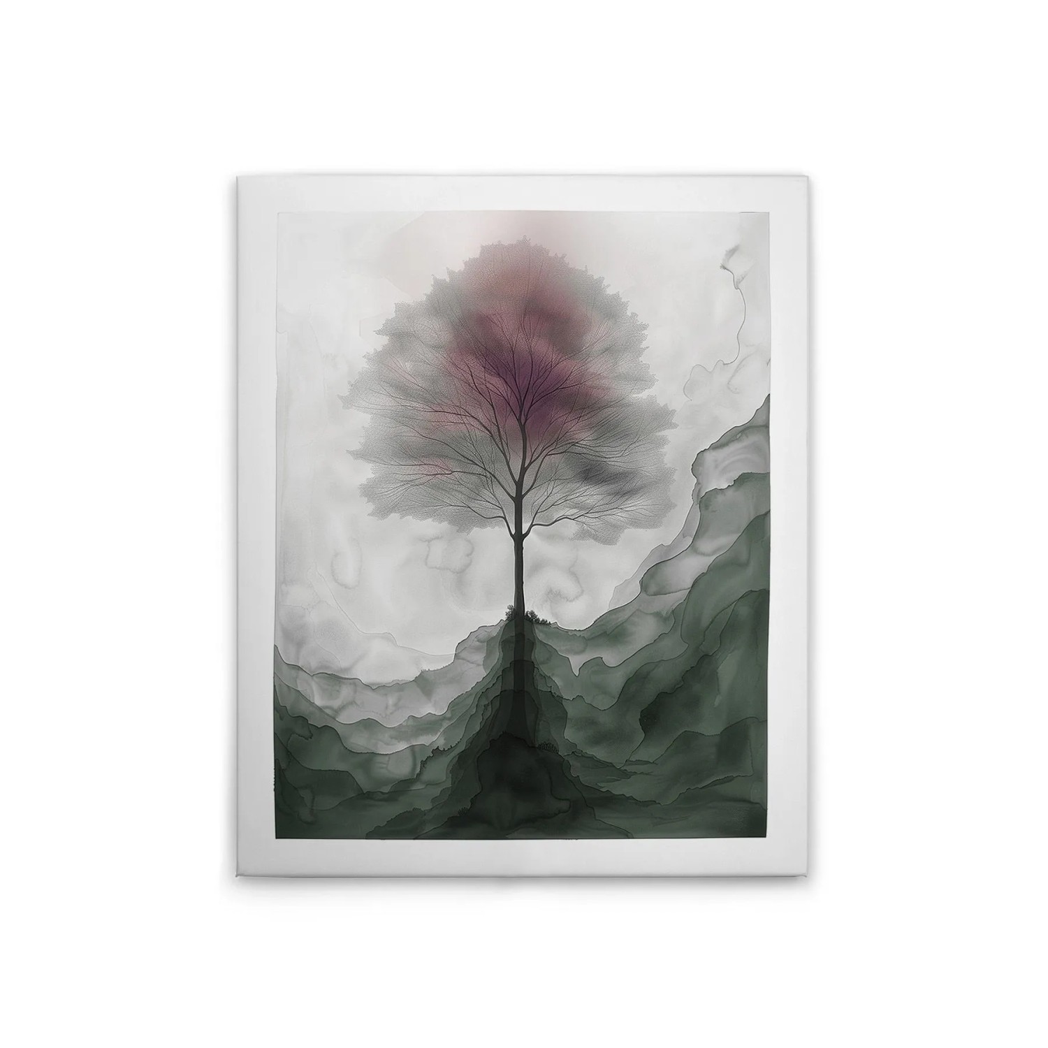 Tadessi Leinwandbild - M1-No.52133 - Baum Abstrakt - 40 x 50 cm - Hochformat