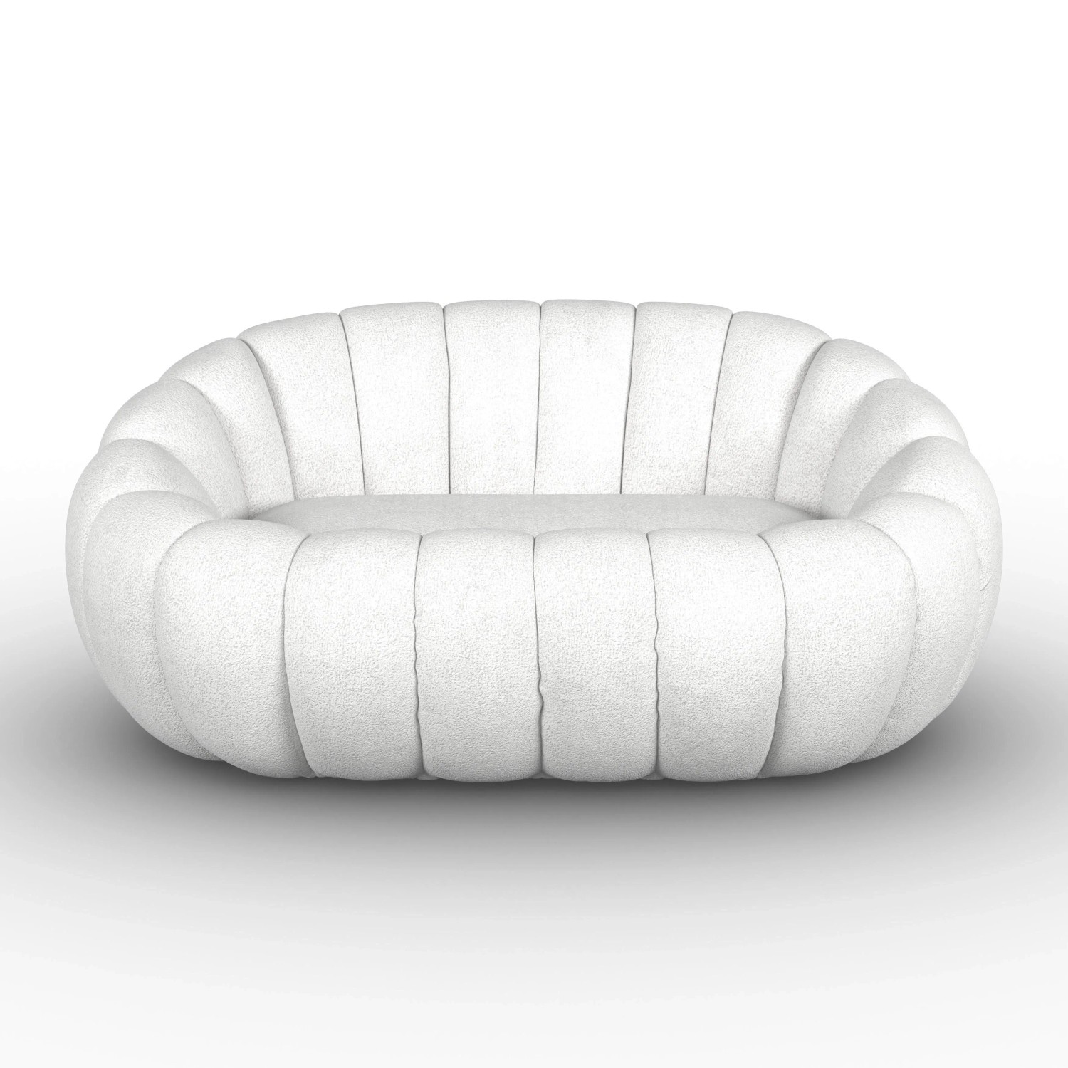 Bessagi Home Sofa Lena Weiß Chenille