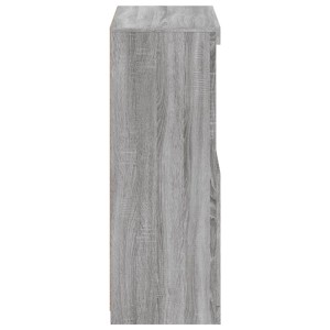 vidaXL Beistellschrank Grau Sonoma mit LED, Büroschrank aus Holzwerkstoff.