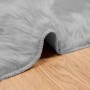 vidaXL Kunstschaffell Teppich Tafalla Grau 200 x 200 cm Polyester 42021533_5