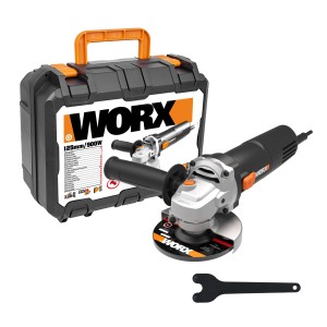 Worx Winkelschleifer WX718 (900 W, Ø 125 mm) mit Koffer und Zubehör.