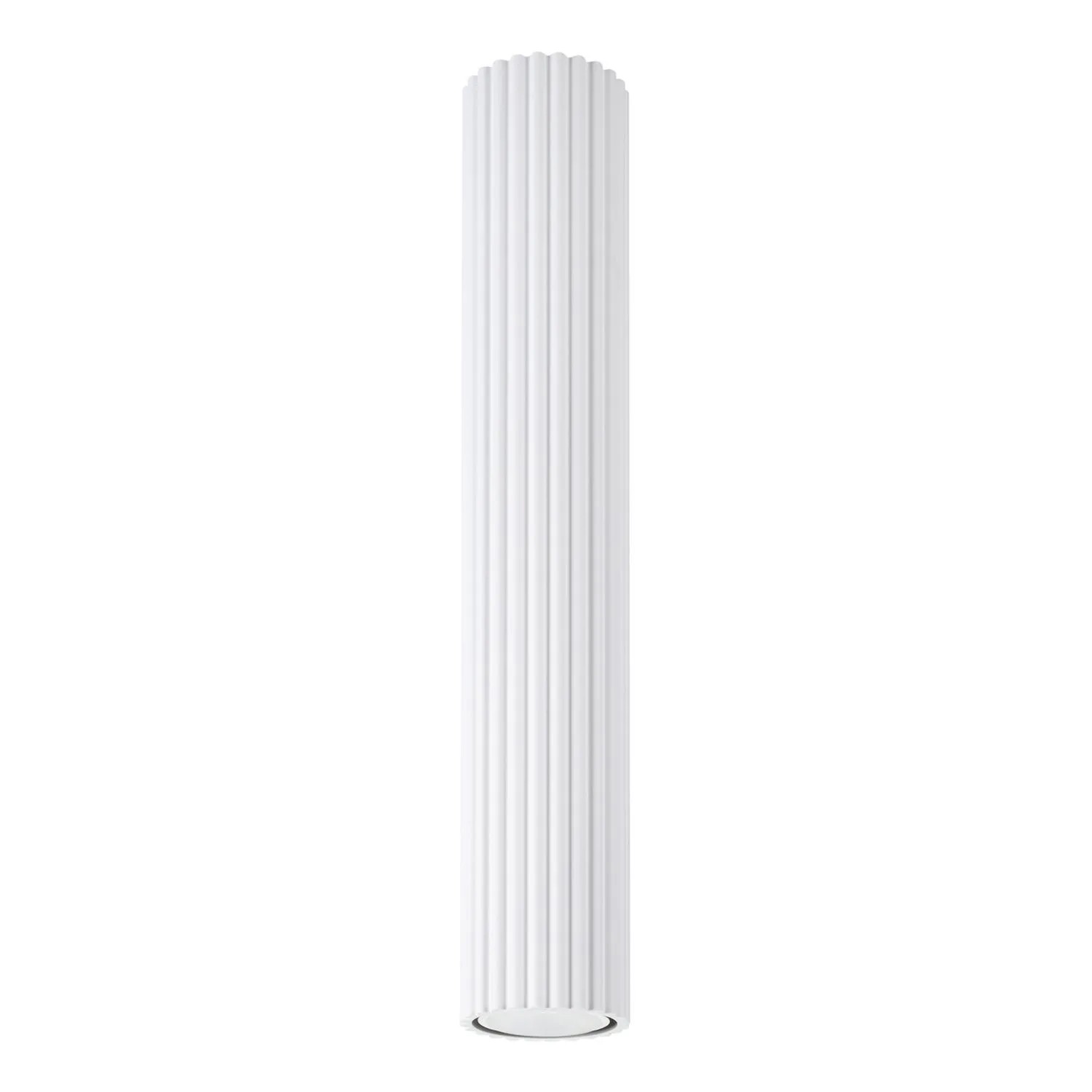 Licht-Erlebnisse Deckenleuchte Aufputz Ø 6,5 CM 40 CM Hoch Aluminium In Weiß GU10 Modern