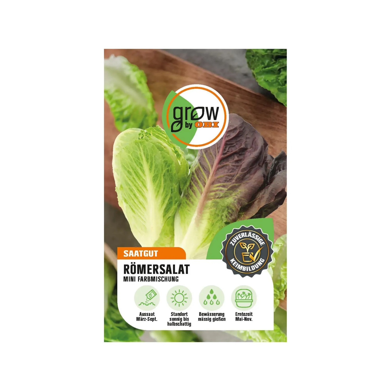GROW by OBI Gemischter Römersalat / Bindesalat Rot und Grün günstig online kaufen