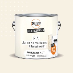 CREATE! by OBI Wandfarbe Lieblingsfarbe Pia Elfenbeinweiß Matt 2,5 l