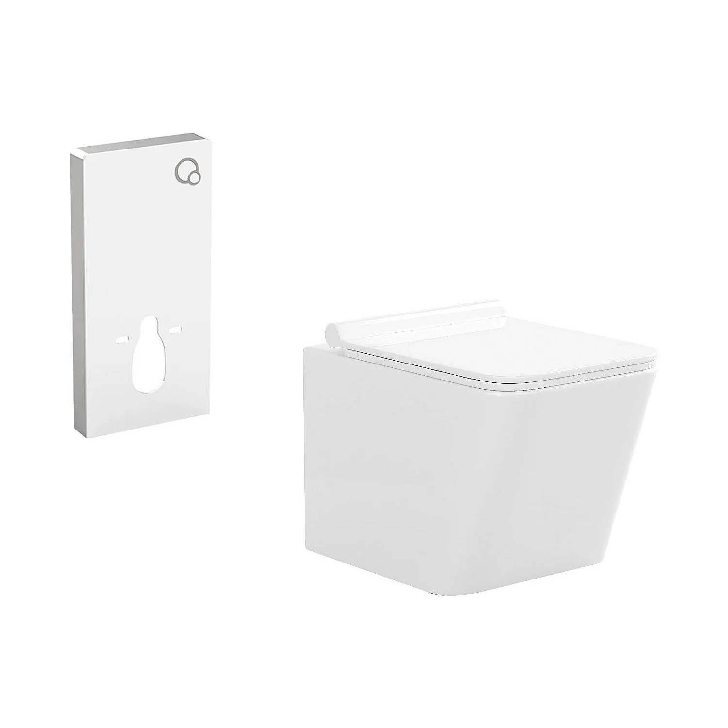 Vente-unique Hänge Wc Clemona Weiß 35.5 cm