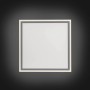 Quadratische, dimmbare LED-Deckenleuchte Edging in Weiß, 46,4x46,4 cm.