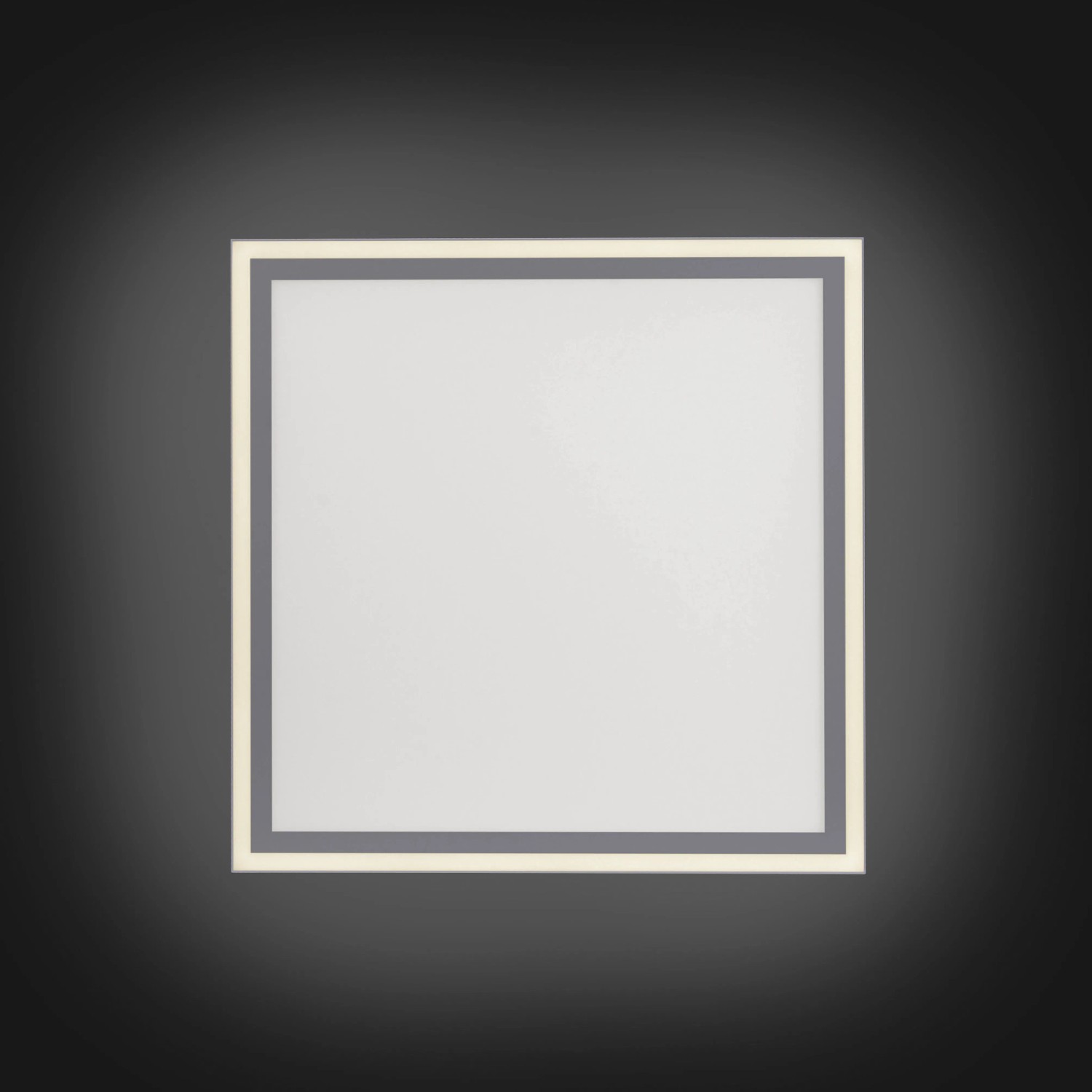 Quadratische, dimmbare LED-Deckenleuchte Edging in Weiß, 46,4x46,4 cm.