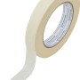 Beiges Flachkrepp Klebeband, 30 mm x 50 m, teilweise abgerollt. Teil eines 3er-Sets für präzise Malerarbeiten.