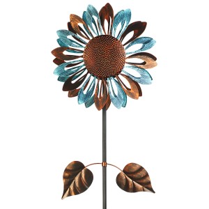 Kobolo Windrad Gartenstecker Dekostecker Windspiel XXL SUNNY