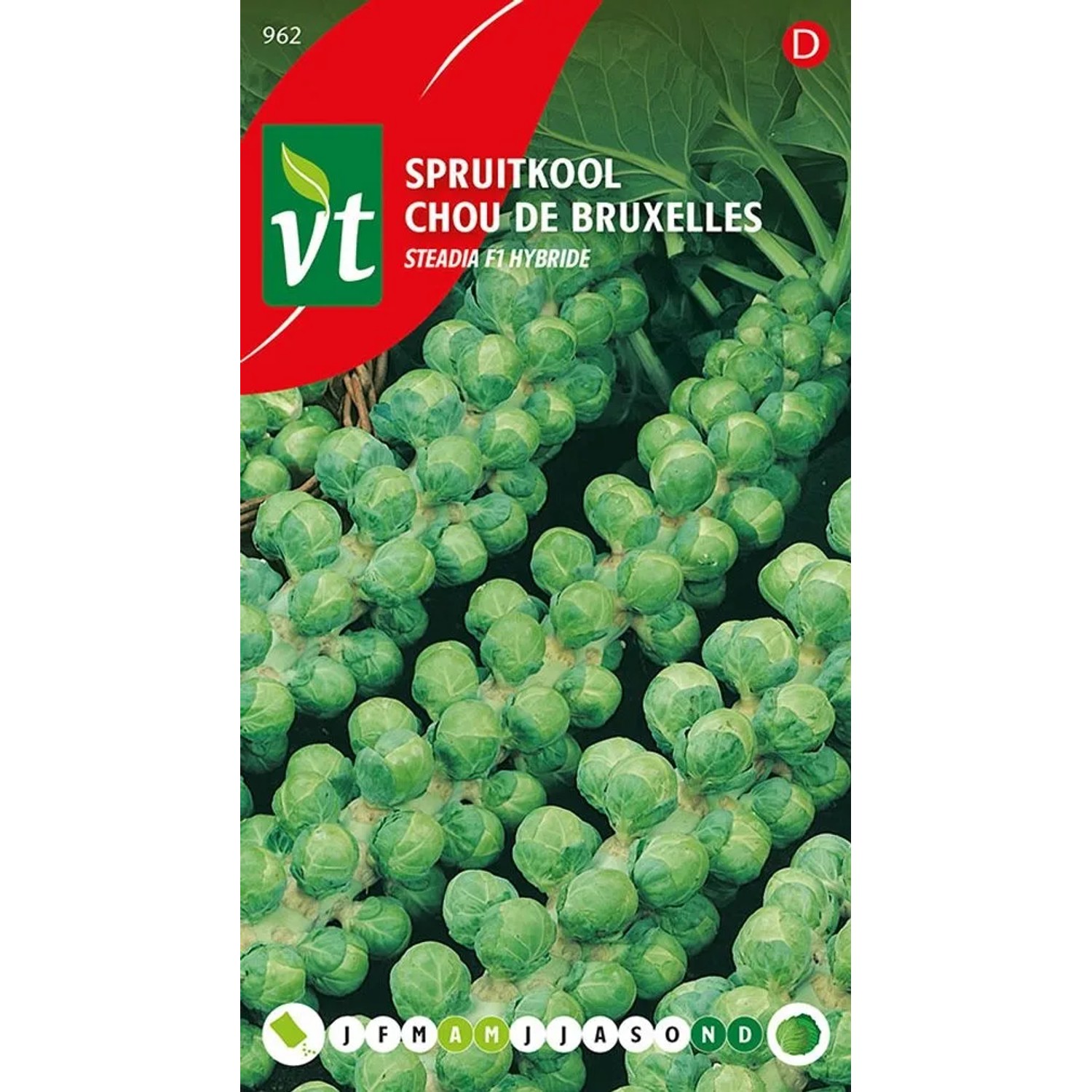 Rosenkohl Steadia F1-Hybride SamenCa. 0,3 grHoher Gehalt an Vitamin C