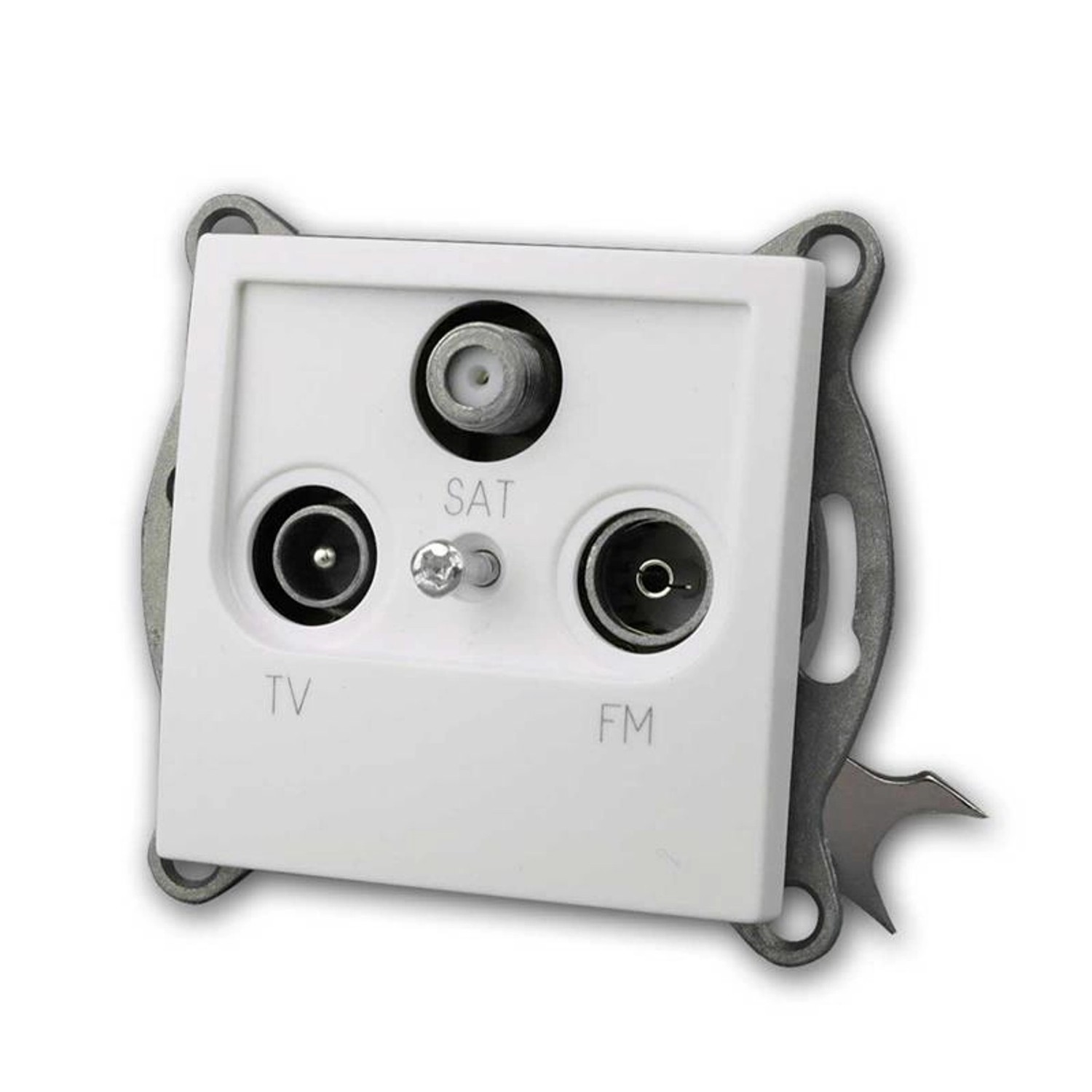 Thumbnail - McPower FLAIR Antennendose Weiß TVRadioSAT ohne Rahmen