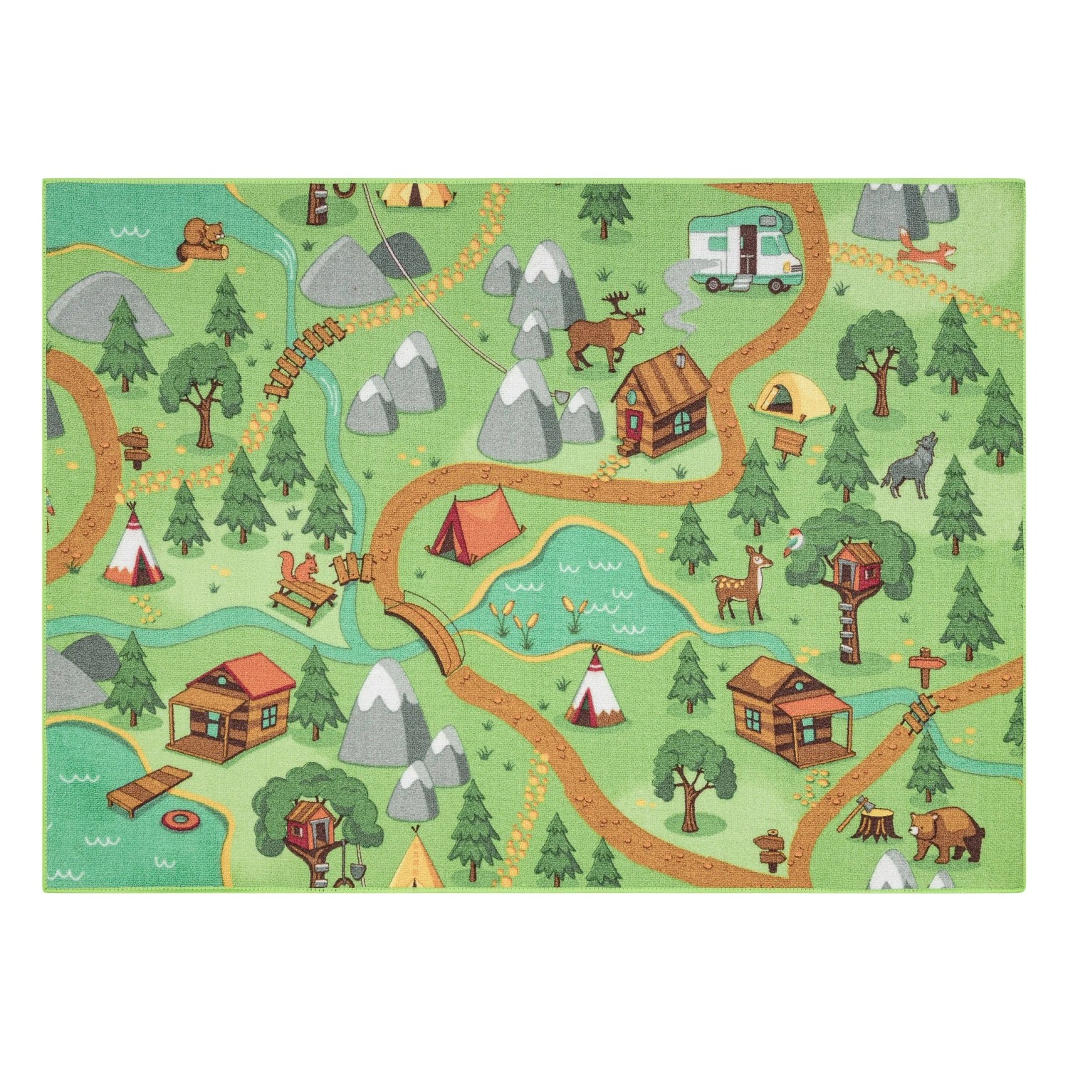 RugsX Teppich Rebel Roads VG17792 Pastellgrün 95cm 133cm