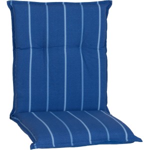 Beo Niedriglehner-Saumkissen Tovarnik Turin blau gestreift, 98x46x8cm. Gartenstuhl Auflage mit Streifenmuster.