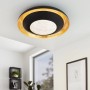 Moderne LED-Deckenleuchte Canicosa 2 von Eglo in Gold-Schwarz, Ø 49,5 cm.