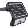 Schwarze Globo Solarleuchte mit Sensor, 3,4 cm, für den Außenbereich.