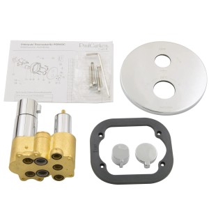 PaulGurkes Unterputz Duschset mit Thermostat, Kopfbrause, Handbrause und Zubehör.