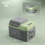 Outsunny Kühlbox 12L, grau-grün aus HDPE Kunststoff, 46x32x32,4 cm, für Autozubehör.
