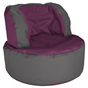 Sitting Point Sessel Bebop in Aubergine/Grau, bequemer Sitzsack für Indoor & Outdoor.