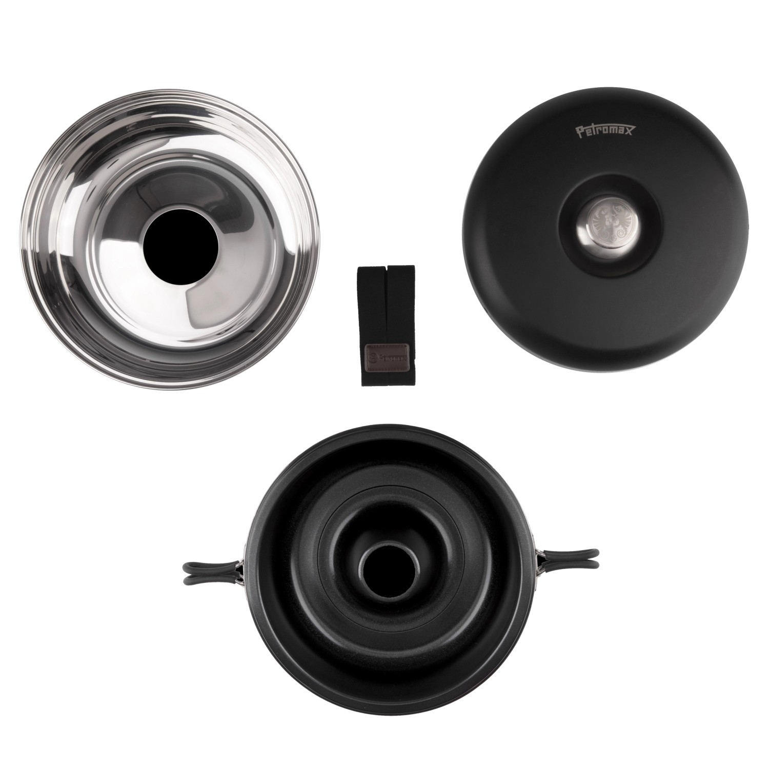 Petromax Dimego Camping-Backofen (2 l) mit Deckel, Ringform und Basiselement für Camping & Outdoor.