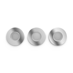 3er-Pack Philips Hue Adore LED-Einbauspots in Silber mit White Ambiance für Ihr Badezimmer.