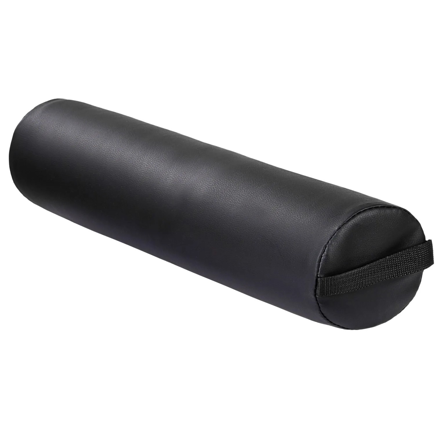 Tectake Massage Lagerungsrolle  Vollrolle Für Nacken Oder Knie Gute Polsterung und Strapazierfähiger Kunstlederbezug  34 x 34 x 56 cm Schwarz