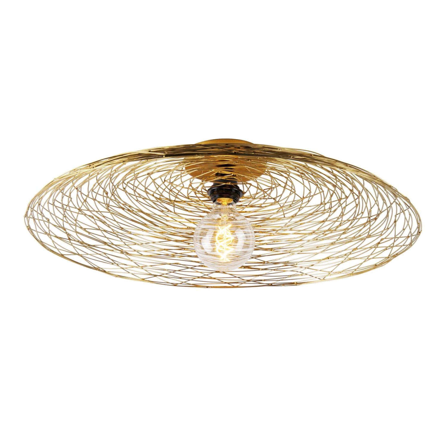 Lindby Deckenlampe Thorian 10020802 Design Modern in Gold Messing aus Metall 1-flammig E27 Wohnzimmerleuchte