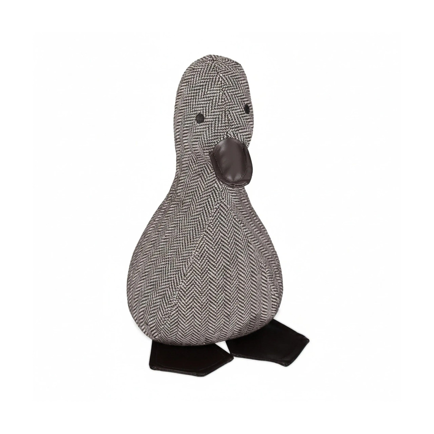 Relaxdays Türstopper Polyester Braun Schwer 27 cm x 15,5 cm x 18 cm 1,4 kg