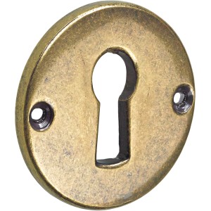 Hettich Schlüsselschild, brüniert, rund, für Möbelschlösser.