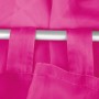 Pinke Bistrogardine Noella mit Schlaufen, Voile-Stoff, Detailaufnahme.