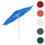 Blauer MCW Sonnenschirm Asti, Ø 3m, neigbar, mit Kurbel und weißem Gestell. Ideal für Garten & Terrasse. Weitere Farben.