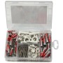 Fischer Universaldübel- und Haken-Set EasyDIY Box Outdoor, 144-teilig, in transparenter Sortierbox.