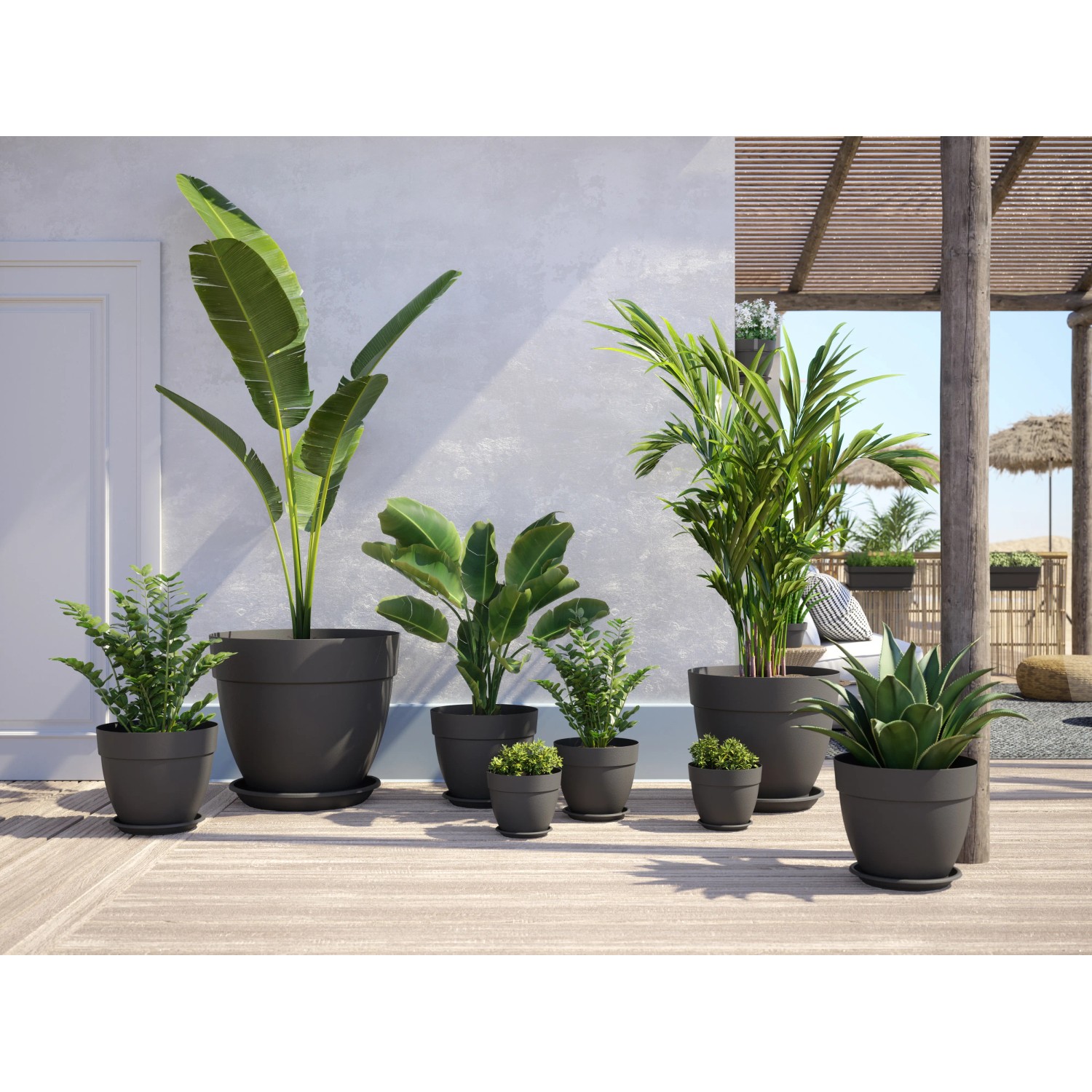 Artevasi Blumentopf Capri Campana 20 cm Anthrazit kaufen bei OBI